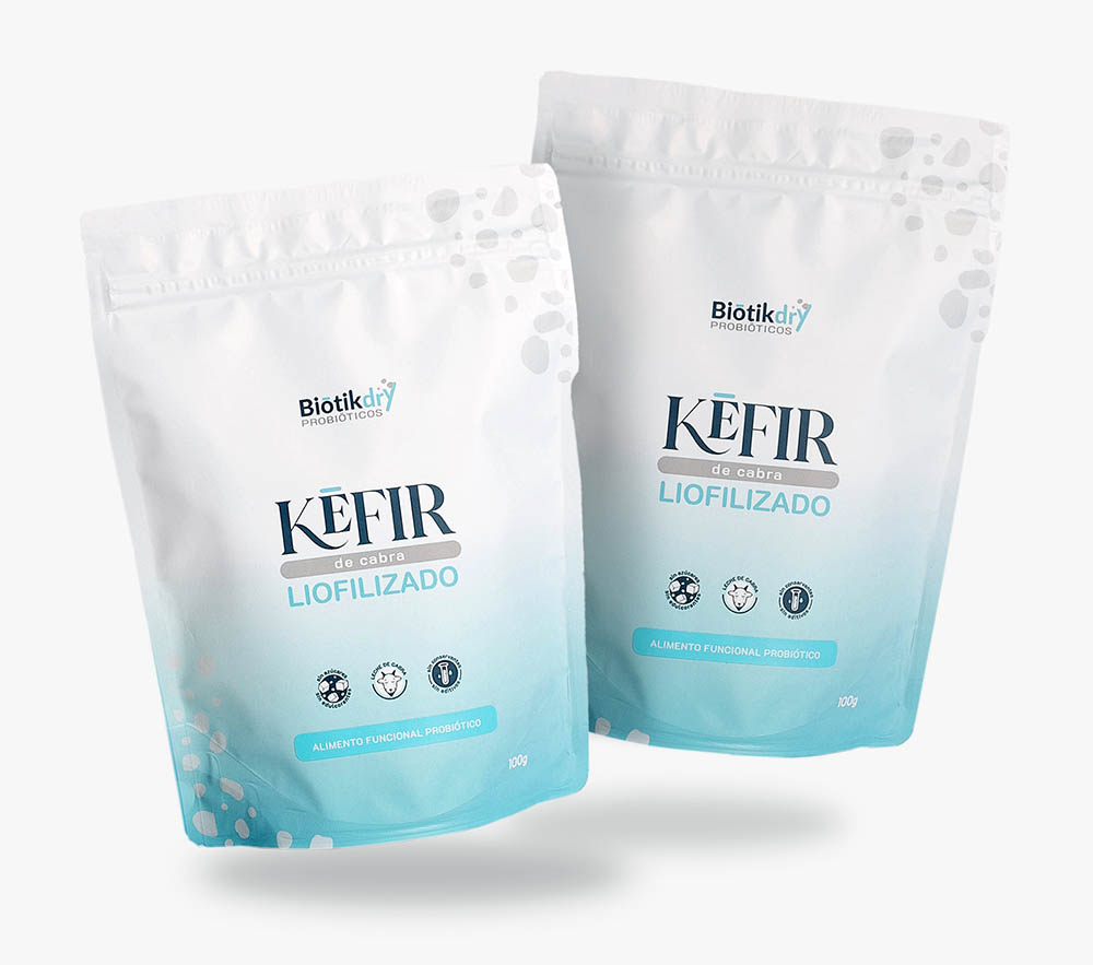 paquete 100g kefir liofilizado de cabra de biotikdry